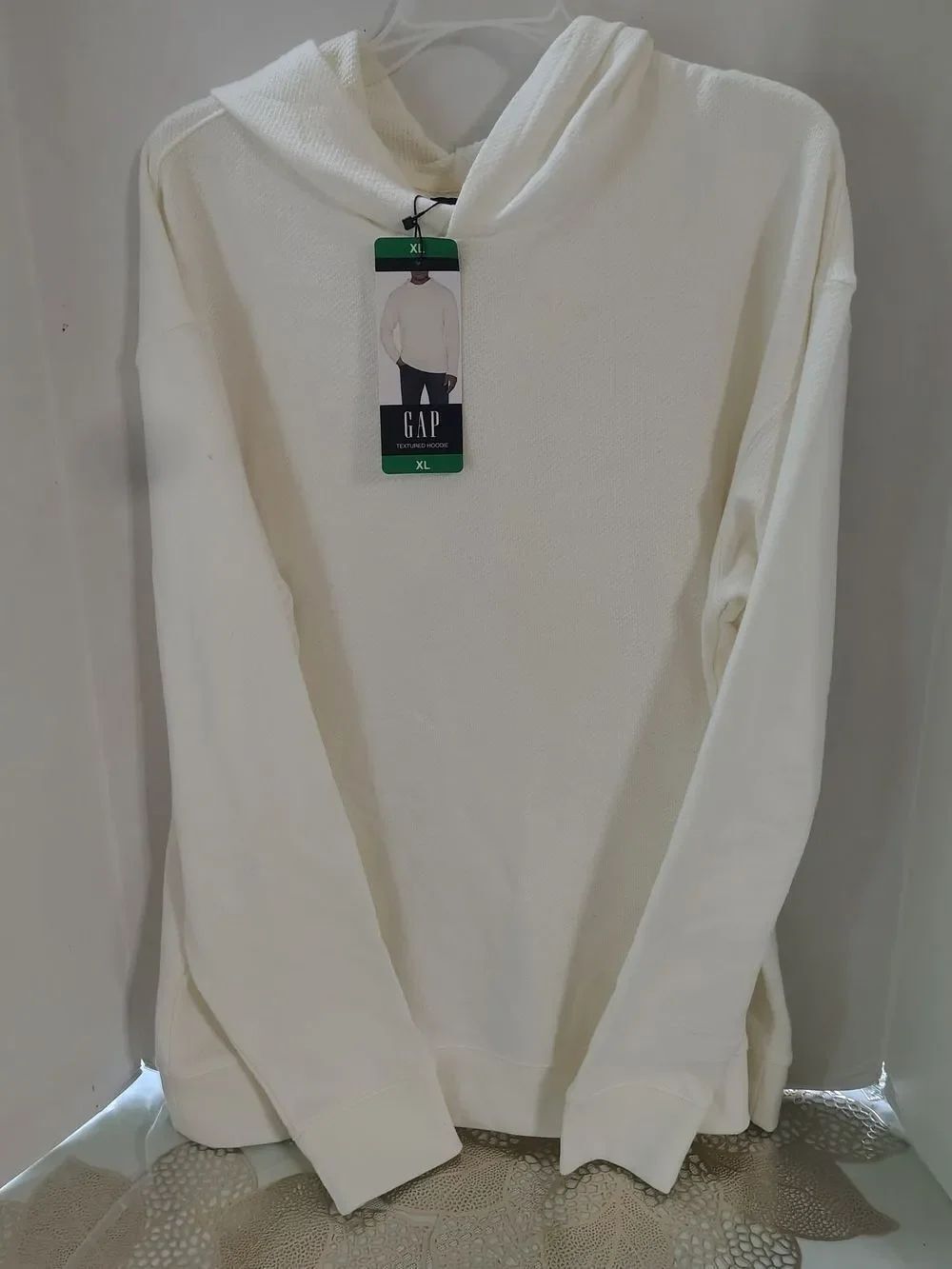 GAP Cream Textured Hoodie